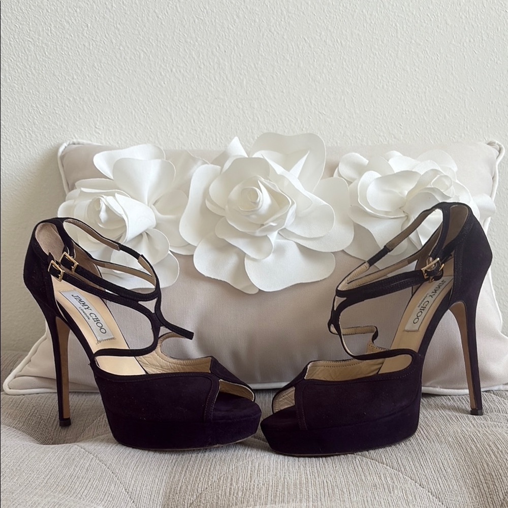 Jimmy Choo Black Suede Women's Heels